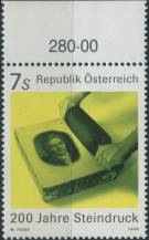 1998, Rakousko, 2246p, 200 let kamenotisku ∗∗