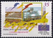 1999, Andorra (Španělská pošta), 0266, 50 let Evropské rady ✶✶