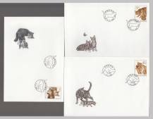 1999, Česko, FDC0205/0207, Kočky
