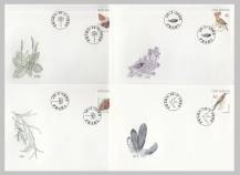 1999, Česko, FDC0209/0212, Ptáci a motýli