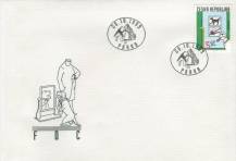 1999, Česko, FDC0233, Kreslený Humor: Kresba Miroslava Bartáka