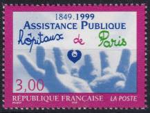 1999, Francie, 3357, 150 let státní zdravotní organizace -" Assistance Publique Hopitaux de Paris " ✶✶