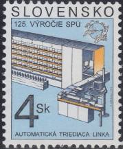 1999, Slovensko, 0176, 125. výročí UPU: Automatická třídící linka ∗∗