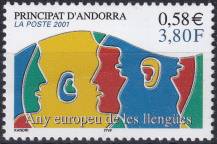 2001, Andorra (Francouzská pošta), 0570, Evropský rok jazyků ✶✶