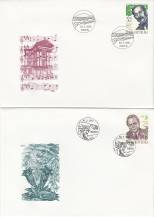 2001, Česko, FDC0293/0294, Osobnosti, **