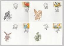 2004, Česko, FDC0409/0412, Papoušci