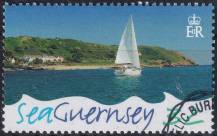 2005, Guernsey, 1054, Moře: Plachetnice u ostrova Herm  ⊙ 