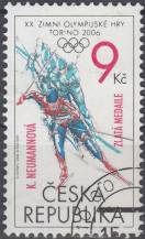 2006, Česko, 0468, XX. zimní olympijské hry Turín - s přítiskem ⊙