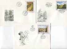 2007, Česko, FDC0533/0535, Umělecká díla na známkách