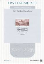 2007, Německo, ETB41/2007, 275. výročí narození Carla Gottharda Langhanse