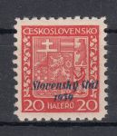 Obrázek k výrobku 12572 - 1939, Slovenský štát, 004, Přetisk Slovenský šát 1939, posun, **
