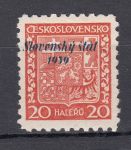 Obrázek k výrobku 12586 - 1939, Slovenský štát, 004, Přetisk Slovenský štát 1939, posun, **