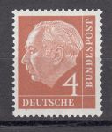 Obrázek k výrobku 14208 - 1954, Bundes, 0177, Výplatní známky: Spolkový prezident Theodor Heuss (I), **