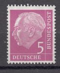 Obrázek k výrobku 14209 - 1954, Bundes, 0178, Výplatní známky: Spolkový prezident Theodor Heuss (I), **