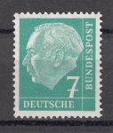 Obrázek k výrobku 14211 - 1954, Bundes, 0180, Výplatní známky: Spolkový prezident Theodor Heuss (I), **
