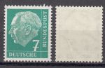 Obrázek k výrobku 14218 - 1954, Bundes, 183yb, Výplatní známky: Spolkový prezident Theodor Heuss (I), **