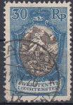 Obrázek k výrobku 14522 - 1921, Lichtenštejnsko, 0054, Výplatní známka - Hrad Vaduz, ⊙