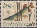 Obrázek k výrobku 15592 - 1966, ČSR II, 1519, Mistrovství světa v rybolovné technice: Kapr obecný, ⊙