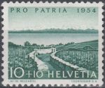 Obrázek k výrobku 16504 - 1954, Švýcarsko, 0597/0601, Pro Patria: 100. výročí úmrtí P. A. Zwyssiga, Jezera a vodopády **