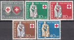 Obrázek k výrobku 16601 - 1956, Švýcarsko, 0627/0631, Pro Patria: Práce žen, Jezera a vodopády **, o