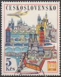 Obrázek k výrobku 17648 - 1963, ČSR II, L54/L55, Letecké známky: Let sovětských kosmonautů ⊙