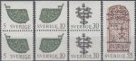 Obrázek k výrobku 21107 - 1969, Švédsko, 0650/0652DSt, Výplatní známky: Mosty v Tjörnu ∗∗ 