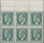 Obrázek k výrobku 21223 - 1937, ČSR I, 0314I, Výplatní známka: Portréty - E. Beneš ∗∗ 6blok