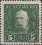 Obrázek k výrobku 23072 - 1915/1917, Rakousko (Polní pošta), 24, Výplatní známka: František Josef ⊙
