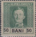 Obrázek k výrobku 23112 - 1918, Rakousko (Polní pošta v Rumunsku), 27, Výplatní známka: Císař Karel I. ∗