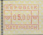 Obrázek k výrobku 24374 - 1988, Rakousko, AT02, Automatová známka: Poštovní trubka ∗∗ 4