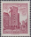 Obrázek k výrobku 24833 - 1960, Rakousko, 1046, Výplatní známka: Stavby - Zemský dům v Klagenfurtu ∗∗