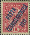 Obrázek k výrobku 25951 - 1919, ČSR I, 0046, PČ 1919: Výplatní známka malého formátu z let 1916-1918 (státní znak) ∗