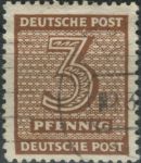 Obrázek k výrobku 28267 - 1945, Sovětská okupační zóna (Západní Sasko), 126X, Výplatní známka: Číslice (II) ⊙
