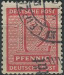 Obrázek k výrobku 28275 - 1945, Sovětská okupační zóna (Západní Sasko), 131X, Výplatní známka: Číslice (II) ⊙