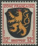 Obrázek k výrobku 29013 - 1946, Francouzská okupační zóna (Všeobecná vydání), 03, Výplatní známka: Znaky zemí francouzské zóny - Württembersko ∗∗