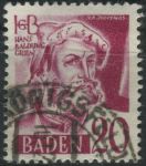 Obrázek k výrobku 29364 - 1948, Francouzská okupační zóna (Bádensko), 34a, Výplatní známka: Osobnosti a obrázky z Bádenska (III): Hans Baldung ⊙