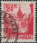 Obrázek k výrobku 29750 - 1947, Francouzská okupační zóna (Württembersko-Hohenzollernsko), 04, Výplatní známka: Osobnosti z Württemberska-Hohenzollernska (I): Friedrich Schiller ⊙