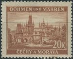 Obrázek k výrobku 30680 - 1939, Protektorát, 039, Krajiny, hrady a města (I. vydání): Praha - Karlův most ∗∗