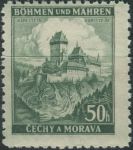 Obrázek k výrobku 30683 - 1939, Protektorát, 029VV, Krajiny, hrady a města (I. vydání): Karlštejn ∗∗