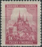 Obrázek k výrobku 30684 - 1939, Protektorát, 029VV, Krajiny, hrady a města (I. vydání): Karlštejn ∗∗