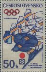 Obrázek k výrobku 31299 - 1972, ČSR II, 1938, XI. zimní Olympijské hry Sapporo 1972: Krasobruslař ∗∗