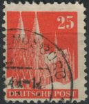 Obrázek k výrobku 31400 - 1948, Americká a Britská okupační zóna, 080wgWBI, Výplatní známka: Stavby - Kolínský dóm ⊙