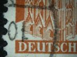 Obrázek k výrobku 31403 - 1949, Americká a Britská okupační zóna, 087wgWBIII, Výplatní známka: Stavby - Kolínský dóm ⊙