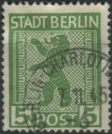 Obrázek k výrobku 32553 - 1945, Okupační zóna Berlín a Braniborsko, 2A, Výplatní známka: Berlínský medvěd ⊙