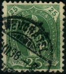 Obrázek k výrobku 32866 - 1889, Švýcarsko, 0057, Výplatní známka: Kříž nad štítem ⊙