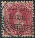 Obrázek k výrobku 32999 - 1899/1900, Švýcarsko, 0068A, Výplatní známka: Stojící Helvetia ⊙