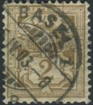 Obrázek k výrobku 33138 - 1889, Švýcarsko, 0057, Výplatní známka: Kříž nad štítem ⊙