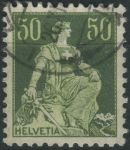Obrázek k výrobku 33450 - 1908, Švýcarsko, 0106, Výplatní známka: Sedící Helvetia ⊙