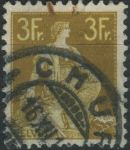 Obrázek k výrobku 33453 - 1908, Švýcarsko, 0109, Výplatní známka: Sedící Helvetia ⊙