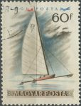 Obrázek k výrobku 36464 - 1955, Maďarsko, 1410, Letecká známka: Zimní sport - Běžkař ⊙